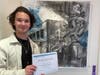 Best in Show artwork created by senior Benjamin Herbert, titled “Vibrations.”