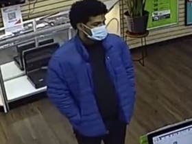 A man was accused of using credit cards stolen in Melville to purchase an Apple Watch in North Babylon in April, Suffolk police said.