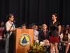 IB Coordinator and teacher Anna Kessler presents the David Trachtenberg
Memorial Scholarship award to senior Jennifer Weigand.
