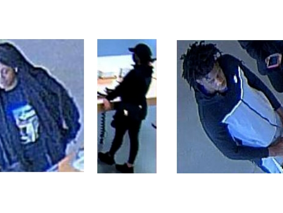 Three people used a stolen credit card at Apple in Lake Grove in May, Suffolk police said.