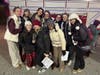 Members of the Harborfields High School Tri-M Music Honor Society helped spread holiday cheer with caroling in the community.