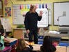 Author Brian Heinz held writer's workshops at Tackan Elementary School in Nesconset on Tuesday.