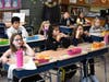 Author Brian Heinz held writer's workshops at Tackan Elementary School in Nesconset on Tuesday.