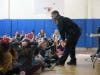 Officer Karl Allison from the Suffolk County Police Department visited Accompsett Elementary School in Smithtown on Monday to discuss bullying. 