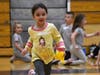 Accompsett Elementary School students celebrate "Winter Olympics" night.