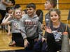Accompsett Elementary School students celebrate "Winter Olympics" night.
