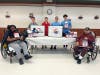 Smithtown High School West students handed out care packages to veterans at the Long Island State Veterans Home in Stony Brook.