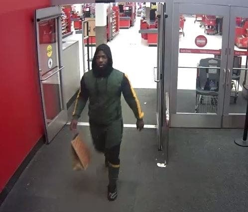 A man stole a credit card in Melville on Feb. 20 and used it in Farmingdale, Suffolk police said.