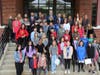 The time capsule was placed in the wall in a special ceremony attended by students, teachers, district administration, and members of the Board of Education.