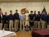 Emma Kowalczyk, Kaiet Coraizaca and Brayan Jimenez Avila, who are going into military service after graduation, were recognized by the South Huntington School District and local elected officials.
