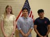 L-R: Emma Kowalczyk, Kaiet Coraizaca and Brayan Jimenez Avila are going into military service after graduation.
