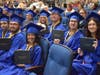 Students are all smiles after receiving their symbolic diplomas at the Northport High
School Class of 2023 Commencement Ceremony.
