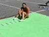 Hauppauge High School students decorated their parking spaces with painted designs for the upcoming school year.