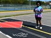 Hauppauge High School students decorated their parking spaces with painted designs for the upcoming school year.