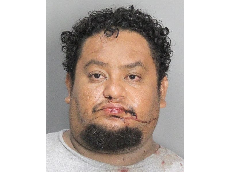 Fidel Velasquez, 36, of East Meadow, kicked a nurse in East Meadow and was arrested on Sunday, Nassau police said.
