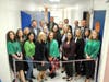 Cold Spring Harbor Central School District Superintendent Jill M. Gierasch (front row third from left) was joined by present and former board of education members and administrators during the ribbon-cutting ceremony of the new STEAM Wing.
