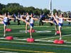 The Hauppauge High School marching band, color guard and kickline teams gave a
spirited performance during Kick for Cancer’s halftime show.