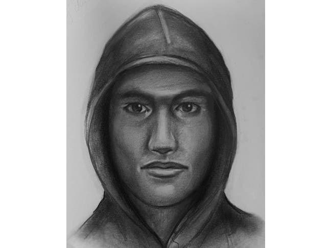 A composite sketch of Derrick Clancy, 42, who is homeless, the man Suffolk police said assaulted two elderly women during home burglaries in Mastic Beach on Oct. 10 and Oct. 17.