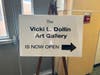 Signage for the Vicki L. Dollin Art Gallery at Walt Whitman High School.