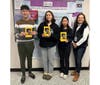 L-R: Cold Spring Harbor High School Grok magazine assistant editor Henry Zhao,
editor-in-chief Lauren Maggiore, assistant editor Julia Wang and English teacher and adviser
April Henry.