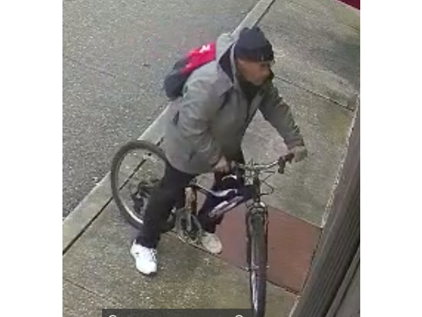A man is wanted for trespassing in a Medford business on Jan. 12, Suffolk police said.