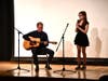 Oldfield Middle School seventh grader Abigail Kelly and her father, Board of Education President Christopher Kelly, performed “Blowin’ in the Wind” at Harborfields’ annual districtwide Black History Celebration.