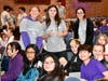 The Hauppauge High School’s chamber choir rehearsed one of their songs with the help of
their fifth grade audience.