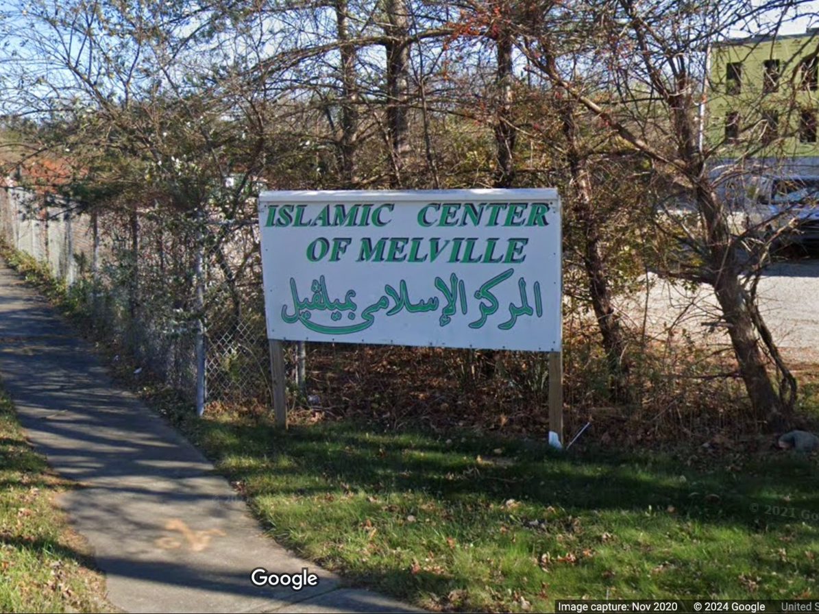 Jordan Endler, 46, of East Northport, was arrested after he trespassed at the Islamic Center of Melville on Wednesday, Suffolk police said.