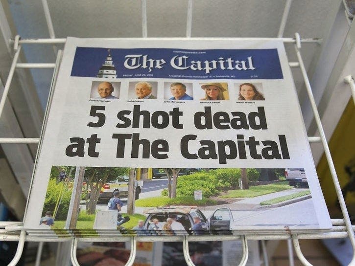 Newseum's memorial wall now features the name of the five Capital Gazette staffers killed while on the job.