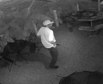 The Fredericksburg PD is asking the public for help in identifying a man caught on camera pooping on a restaurant's patio.