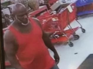 The public is asked to help identify a man spied taking pictures up a woman's dress at Ollie's Bargain Outlet.