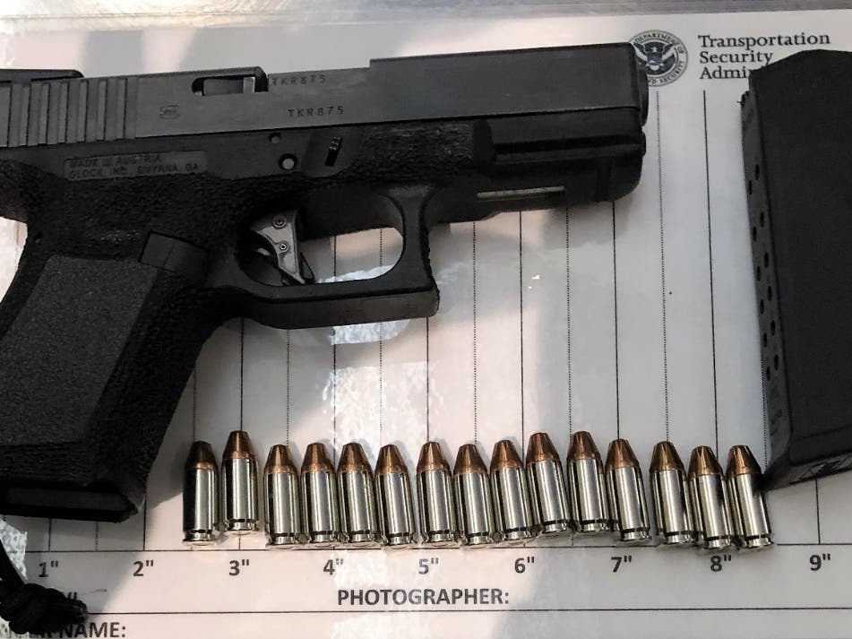 TSA officials have caught 26 guns at checkpoints, tying the 2017 record already. 