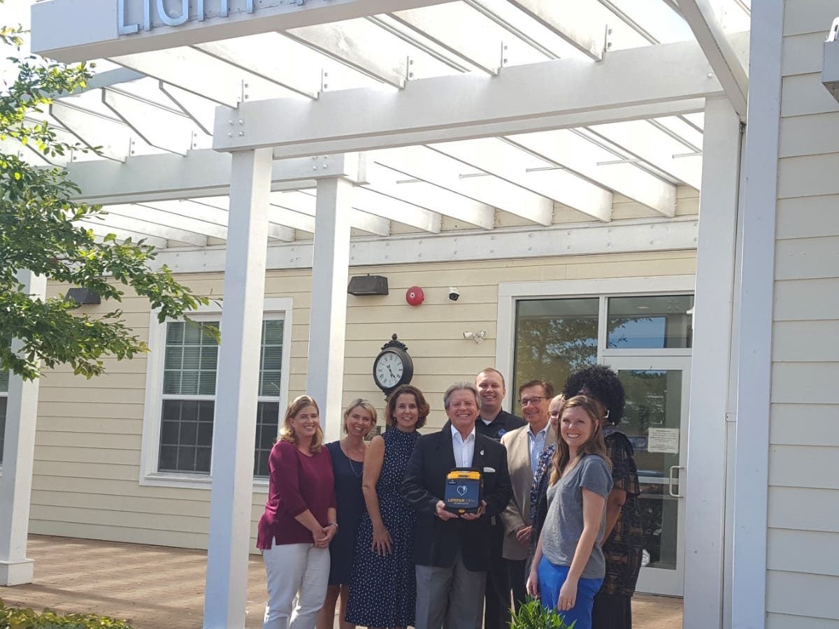 Several groups donated an AED to The Light House Homeless Prevention Support Center in Annapolis.