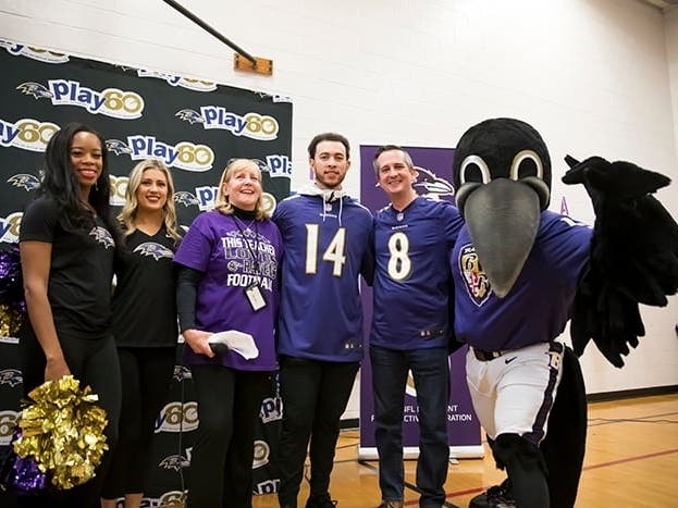 Guilford students recently celebrated their success with the NFL's PLAY 60 Challenge.
