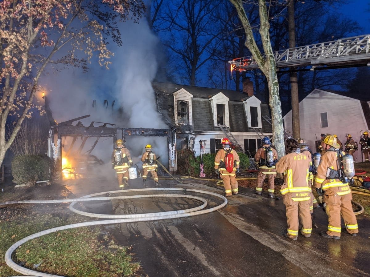 The HCDFRS reported that because the door from the garage to the home was closed, the fire wasn't able to easily spread to the house. 
