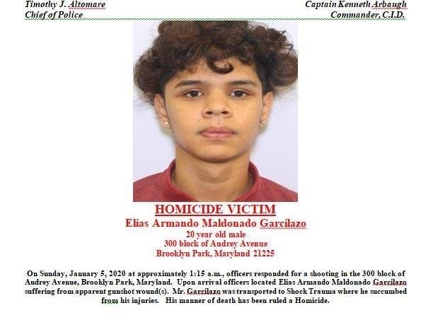 Elias Armando Maldonado Garcilazo was shot Jan. 5 in Brooklyn Park and later died of his injuries at the hospital.