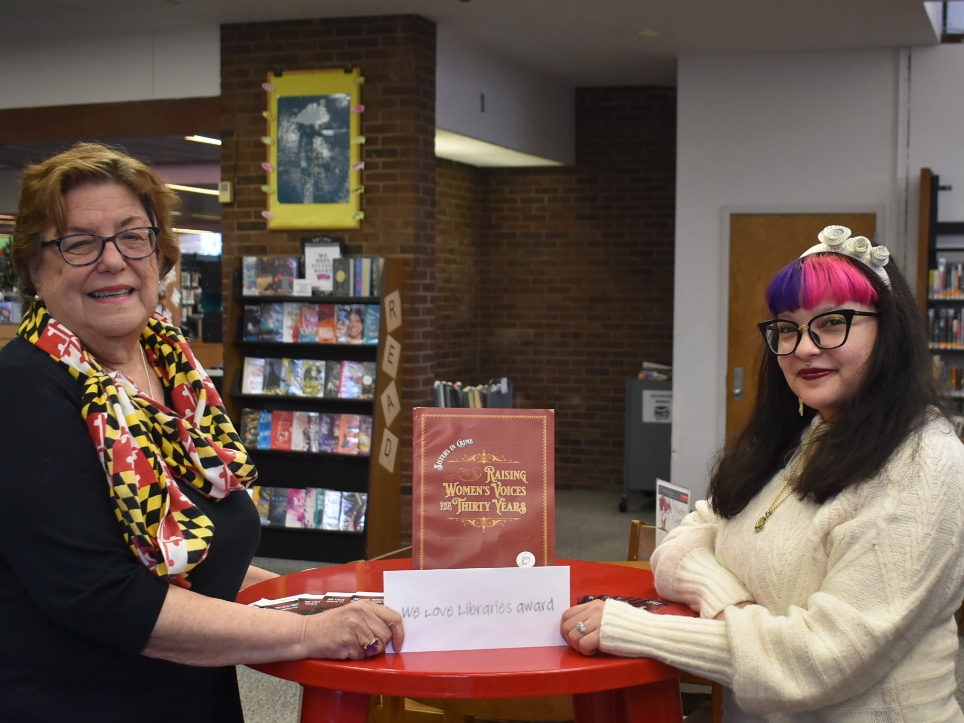 Sisters in Crime is an organization dedicated to promoting the ongoing advancement, recognition and professional development of female crime writers.