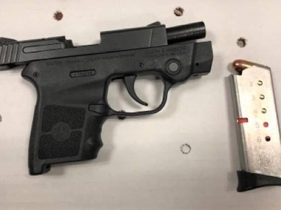 The man told officials that he had forgotten he had his loaded gun with him.​
