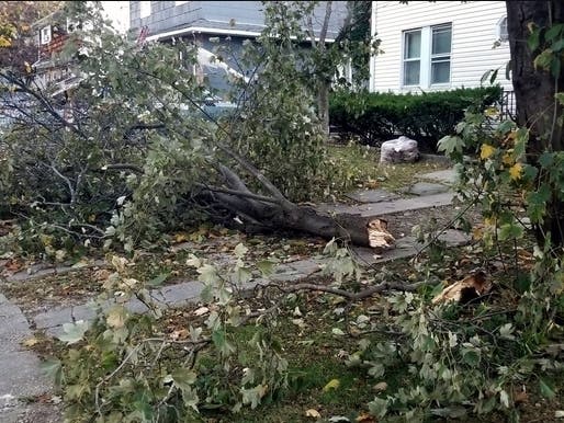 The county stormwater management division reported streams leveling out. 