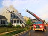 First arriving firefighters found "heavy fire through the roof" of the single-family home.
