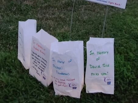 An estimated 100 luminaria created a stunning visual in Catonsville.