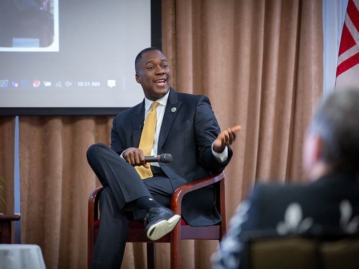Howard County Executive Calvin Ball also discussed efforts to assist emerging businesses through a Catalyst Loan Fund. During the past two years, the county approved 33 catalyst loans totaling $6.2 million.