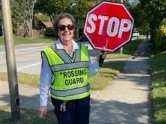 Longtime crossing guard Ann Neat recently celebrated her 80th birthday.