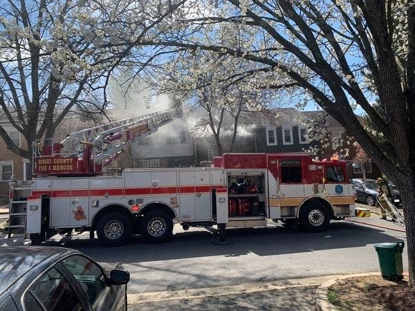 No injuries were reported in the fire that broke out Wednesday afternoon in the 5700 block of Flagflower Place in Columbia.
