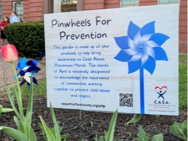 The “pinwheel garden,” an initiative of CASA of Harford County, can be seen around Bel Air and other areas of the county.