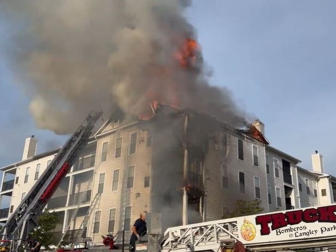 The massive Monday morning apartment fire damaged 37 units and displaced an estimated 100 residents in College Park.
