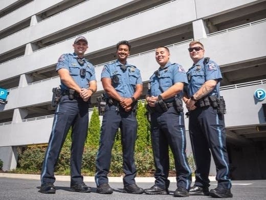 The man rescued from the top of a nine-story parking ramp last week was taken to the hospital for treatment, according to the Howard County Police Department.