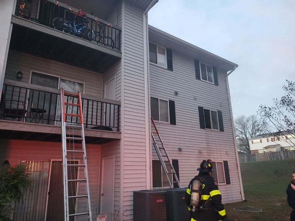 The fire sprinkler system within an apartment building kicked on and held an Edgewood apartment fire at bay until the fire department arrived. Estimated loss has been pegged at $5,000.