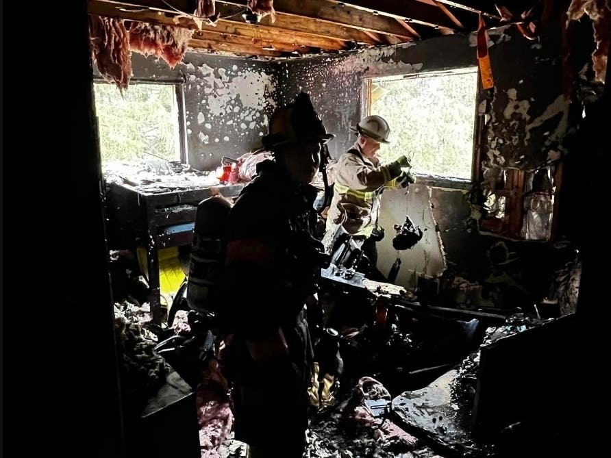 According to the Maryland Office of the State Fire Marshal, the owners weren't home at the time of the fire, but a contractor working outside the home noticed smoke coming from inside the house and called 911.