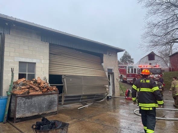 Nearly 30 firefighters from the Bel Air Volunteer Fire Company put out the fire within five minutes. The fire was contained to the corner of the workshop.